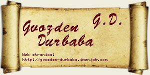 Gvozden Durbaba vizit kartica